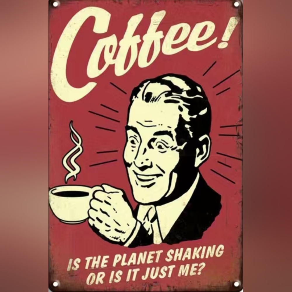 Coffee Vintage Aluminum Decorative Sign